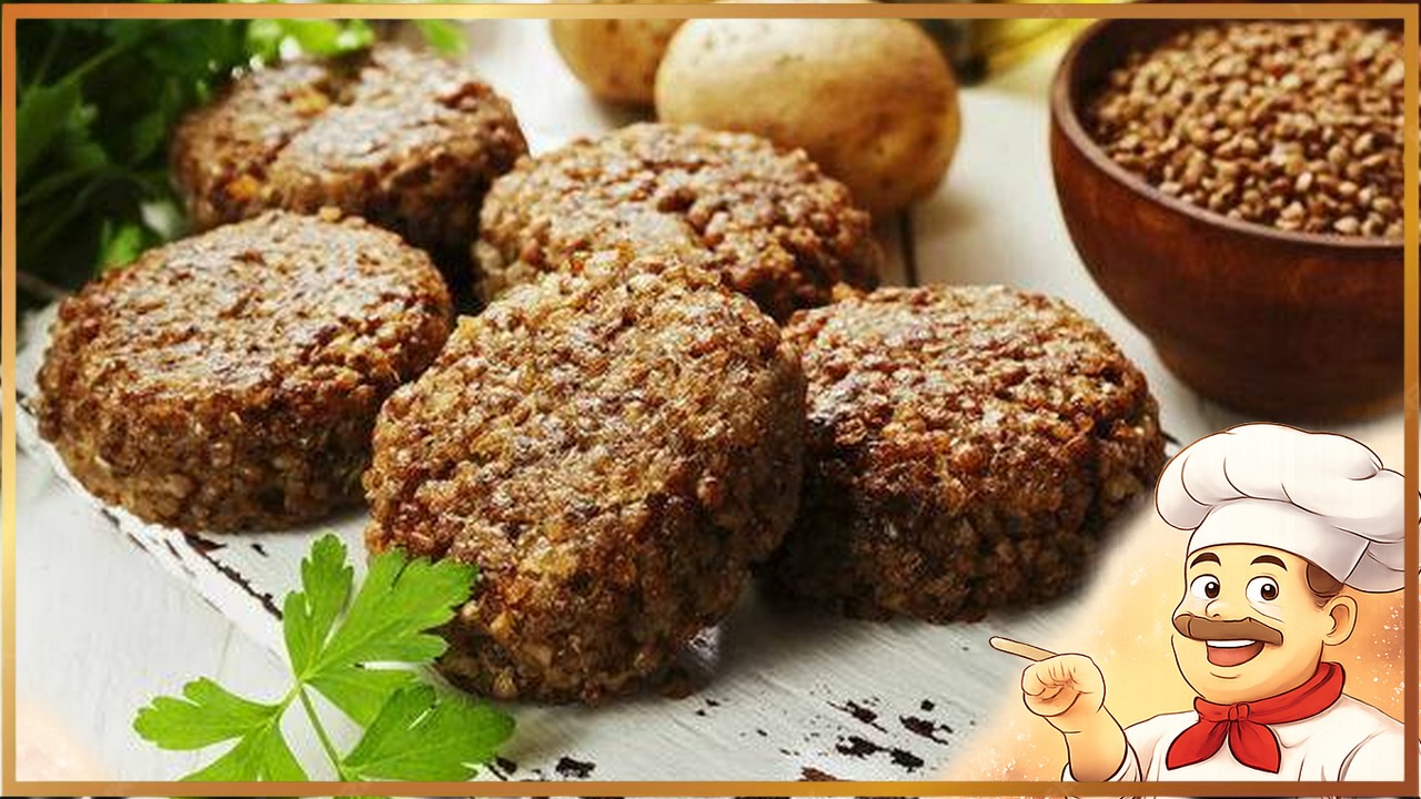 Гречневые котлеты с картошкой и луком