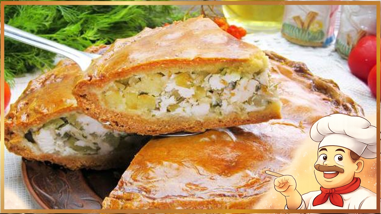 Пирог с курицей и картошкой