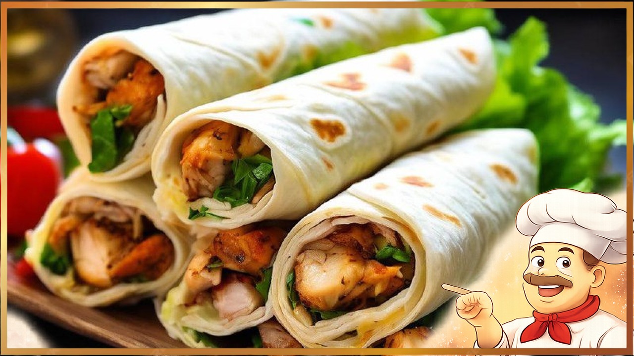 Рулет из лаваша с курицей