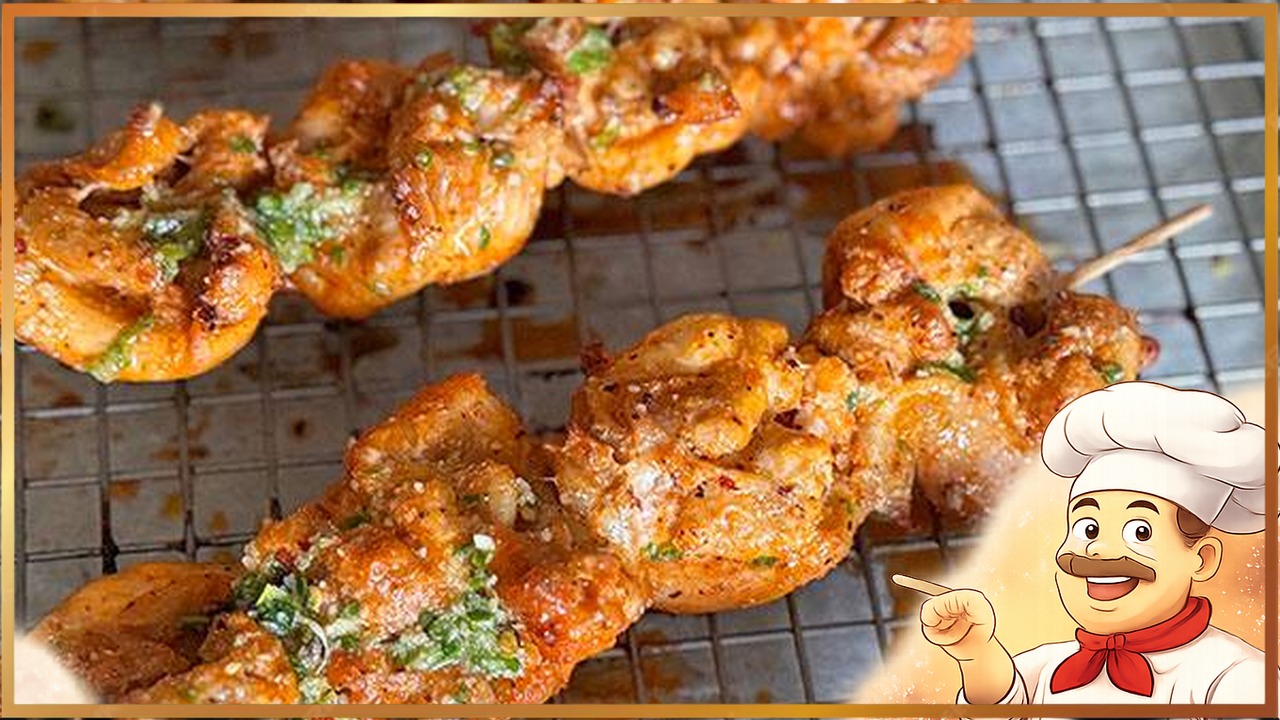 Домашние куриные шашлычки в духовке