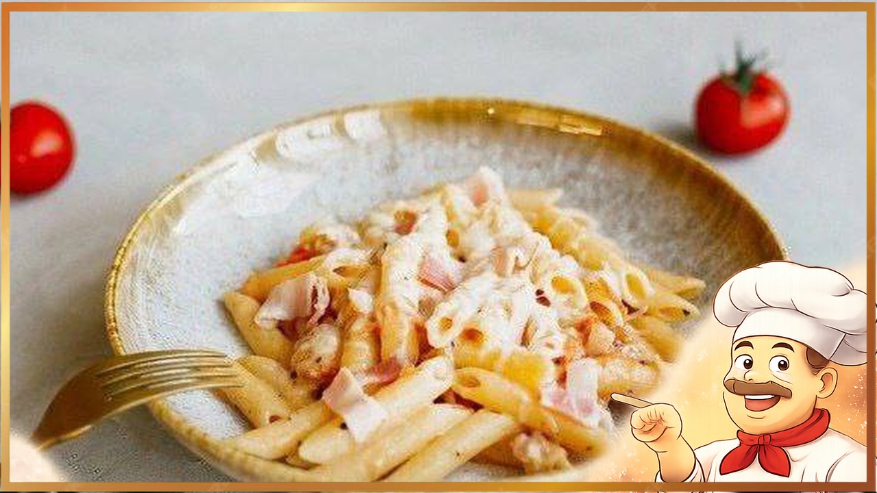 Паста с беконом в сливочном соусе