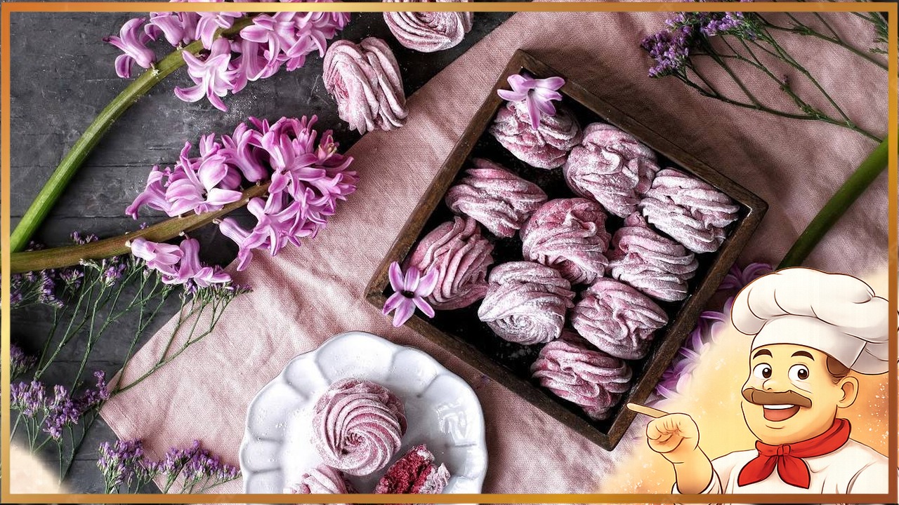 Домашний зефир с черной смородиной