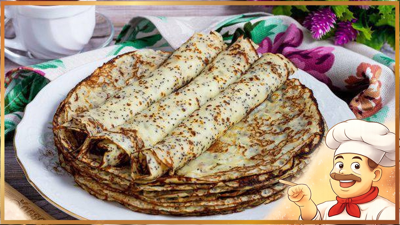 Кружевные блины с маком