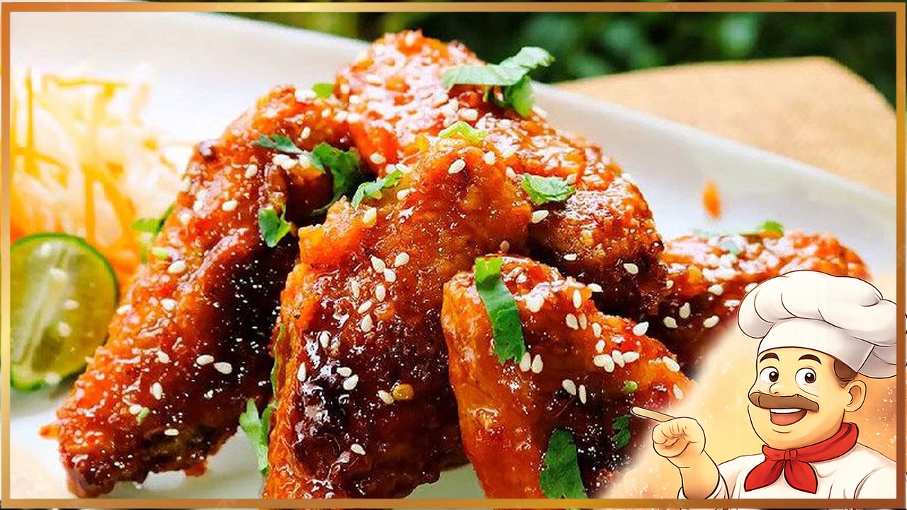 Куриные крылышки, запечённые с соусом чили