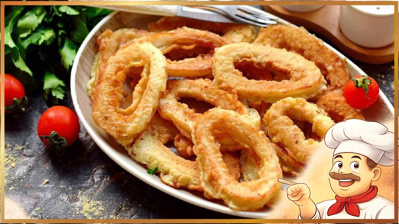 Кольца кальмаров в кляре на кефире