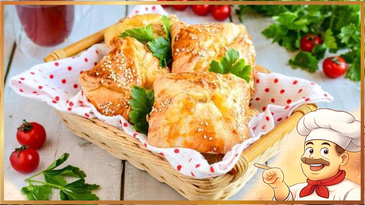 Слойки с ветчиной и сыром