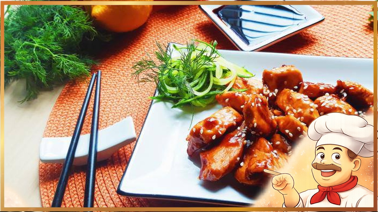 Куриное филе с соусом терияки на сковороде