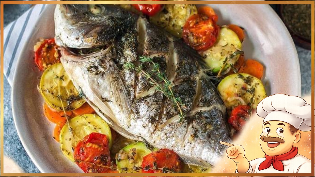 Дорадо на овощной подушке