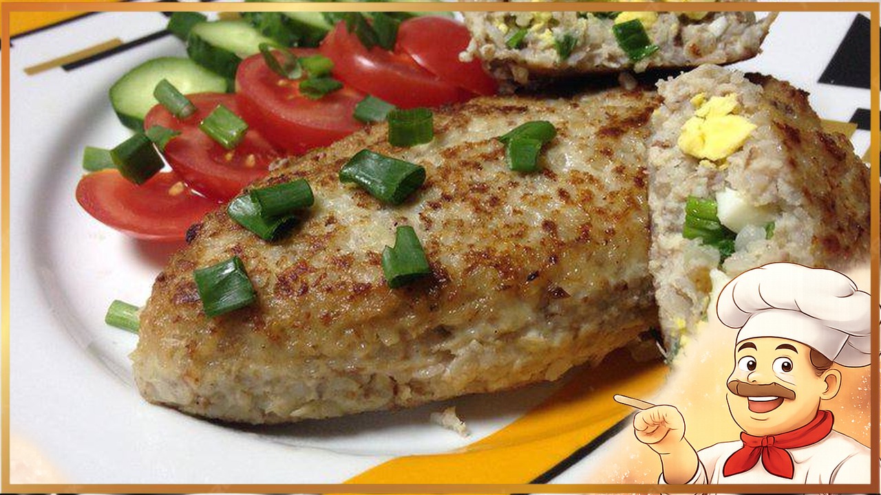 Гречневые зразы с яйцом