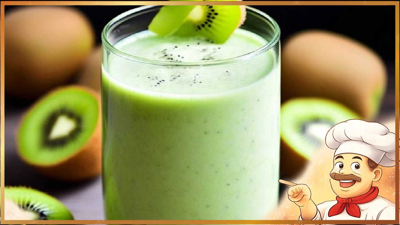Смузи с бананом и киви на кефире