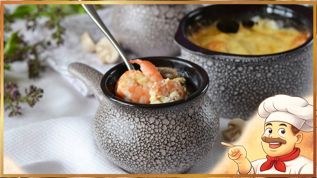 Жульен с креветкой