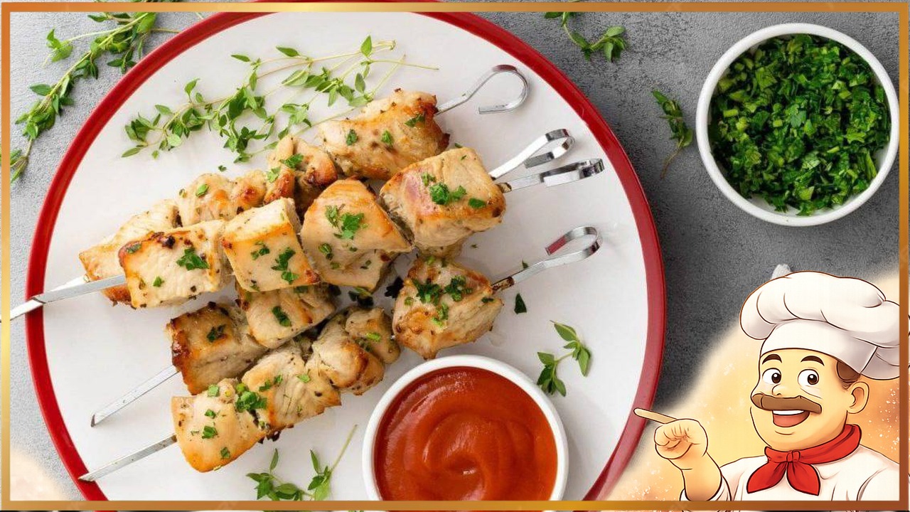 Шашлык из курицы в йогуртовом маринаде