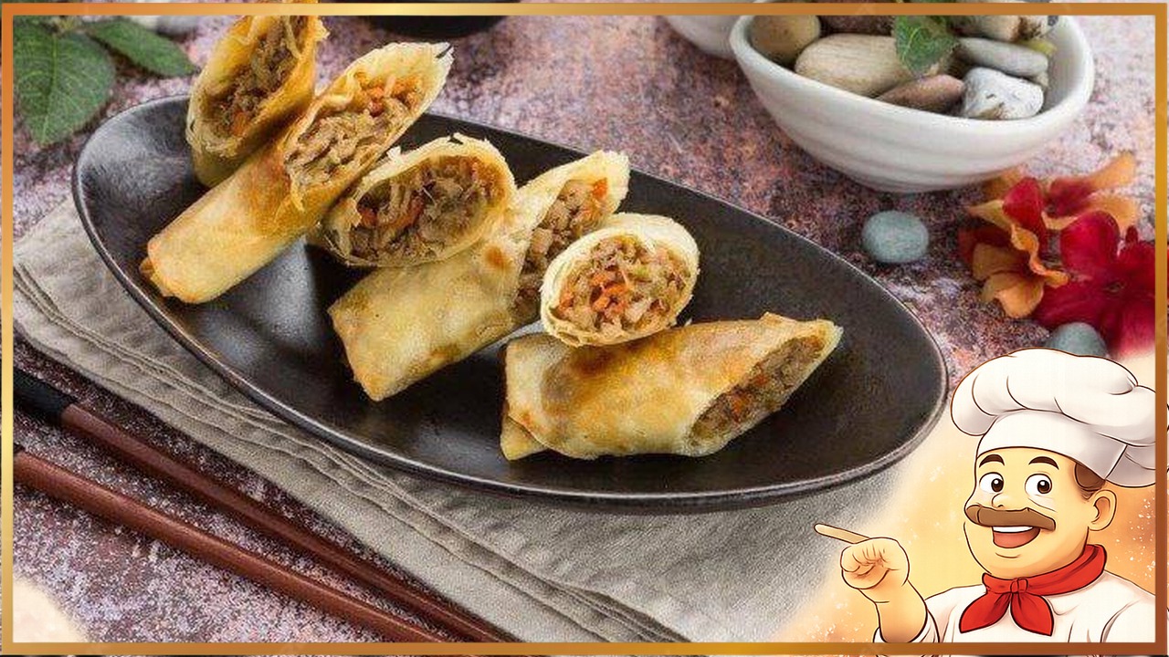 Спринг-роллы со свининой и креветками