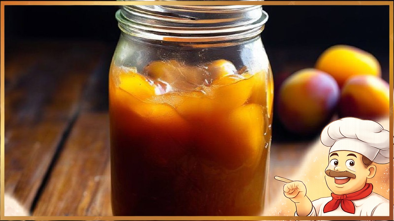 Компот из сливы с корицей