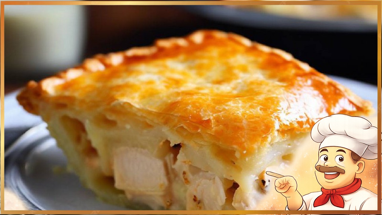 Пирог с курицей и сыром