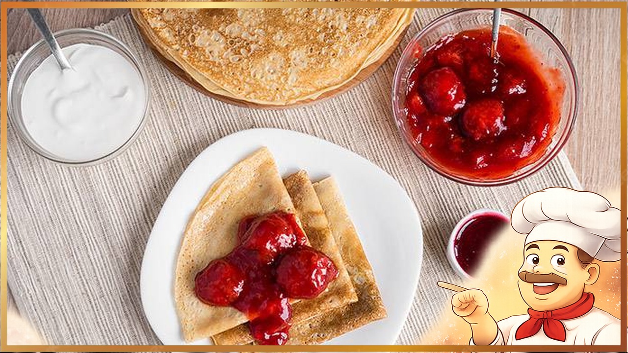 Тонкие яблочные блины на молоке