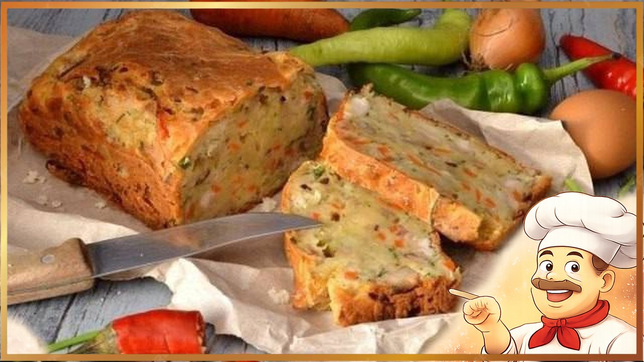 Грибной пирог с курицей и овощами