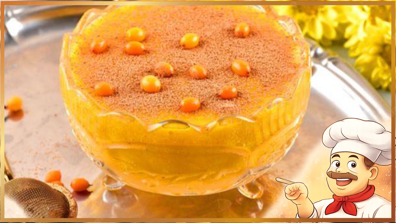 Нежный десерт из облепихи с манкой