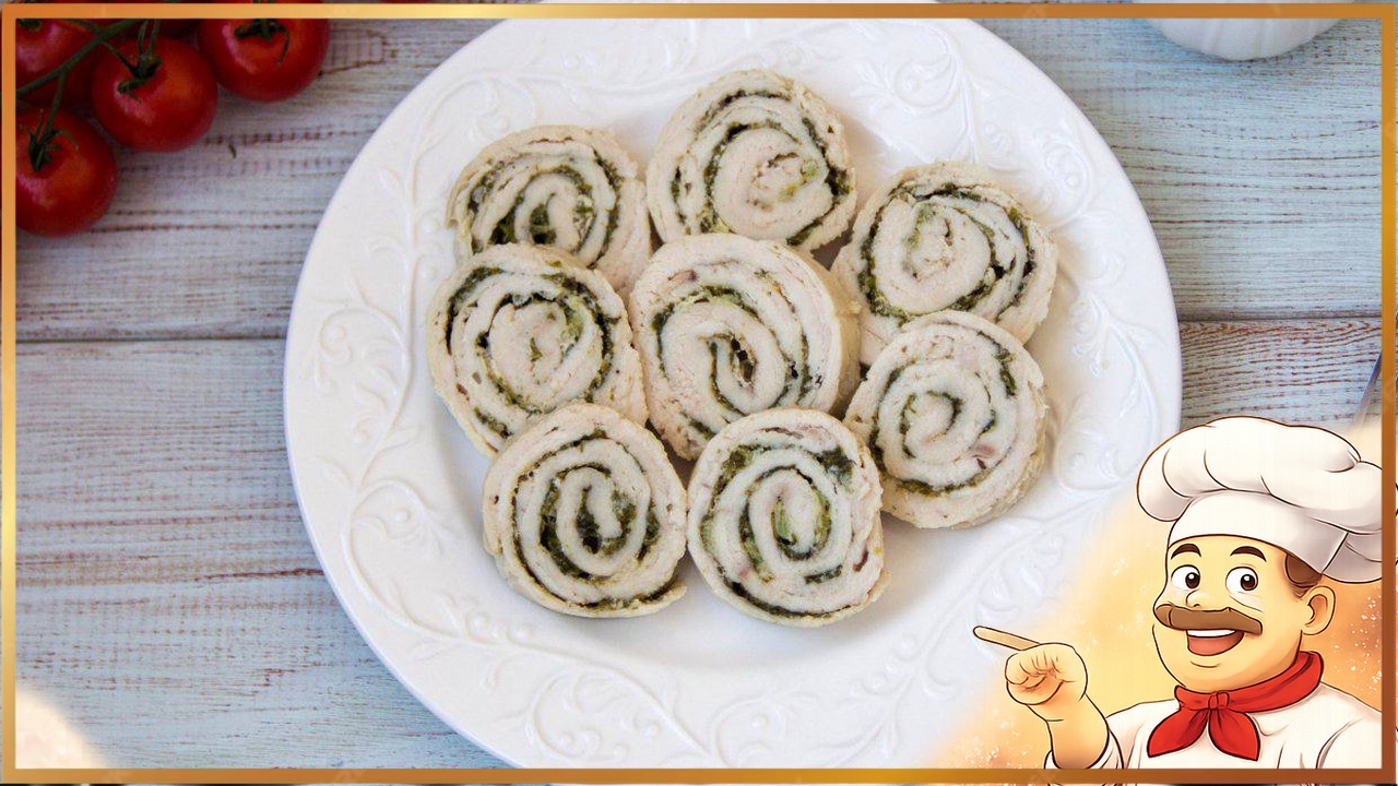 Куриный рулет с зеленью