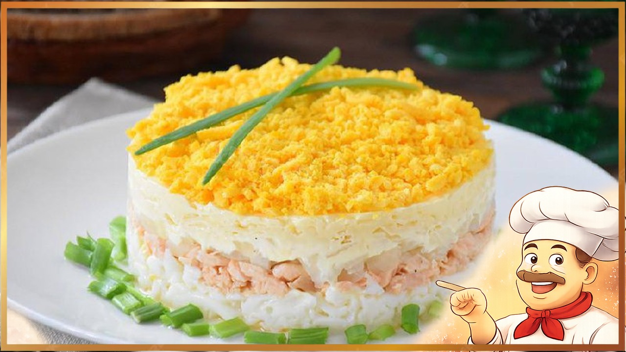 Мимоза с яблоком