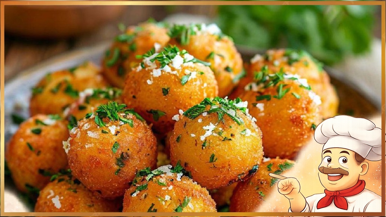 Картофельные шарики с брынзой и зеленью