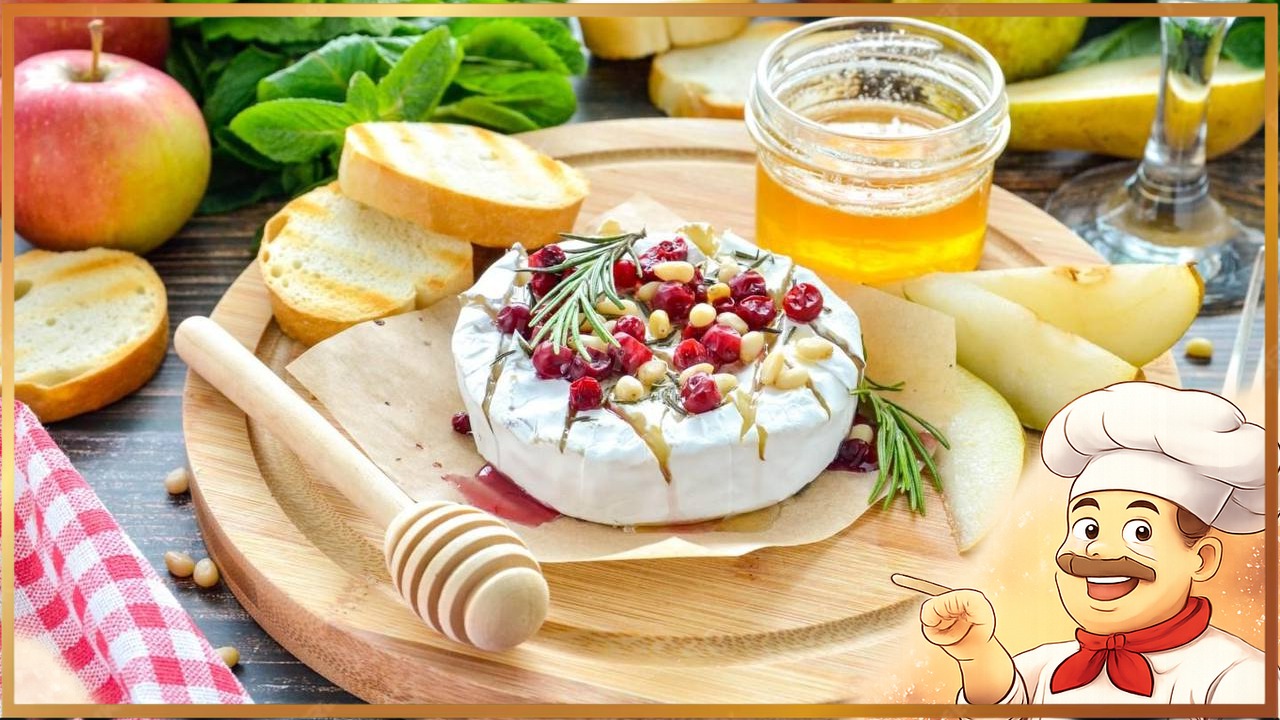 Запеченный бри с клюквой