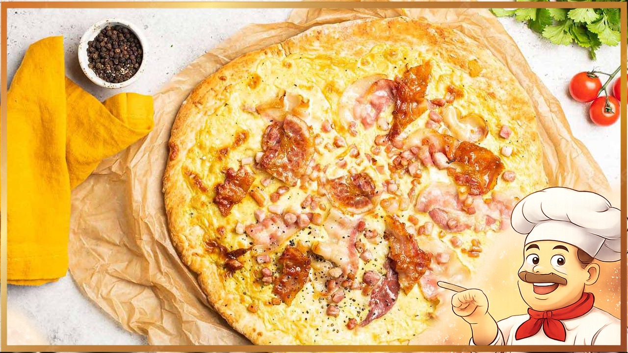 Пицца с беконом и сыром