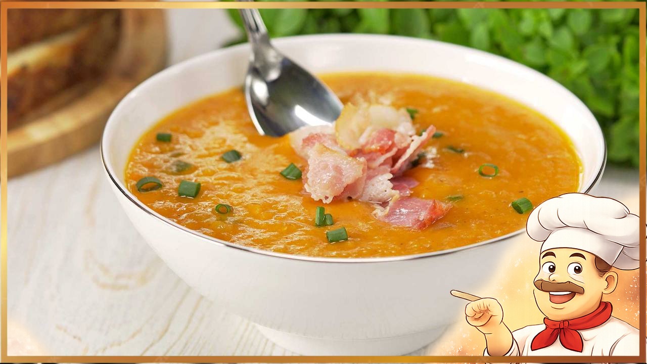 Чечевичный суп с беконом