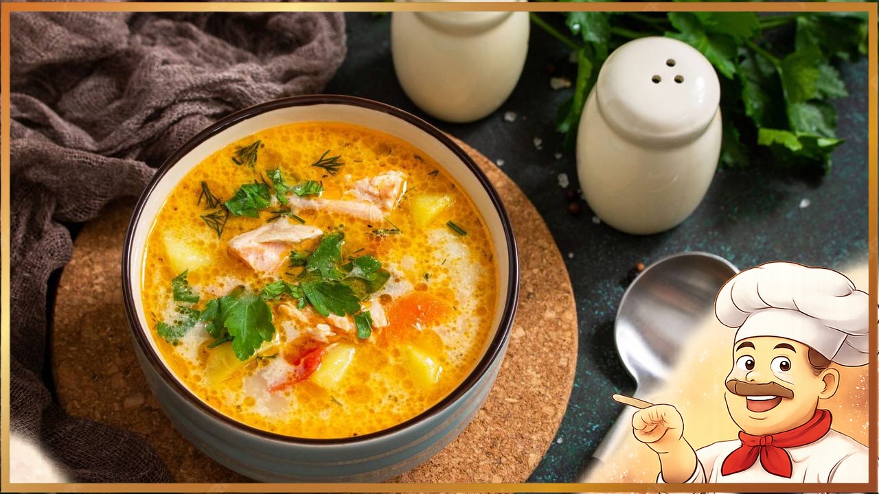 Норвежский суп с семгой