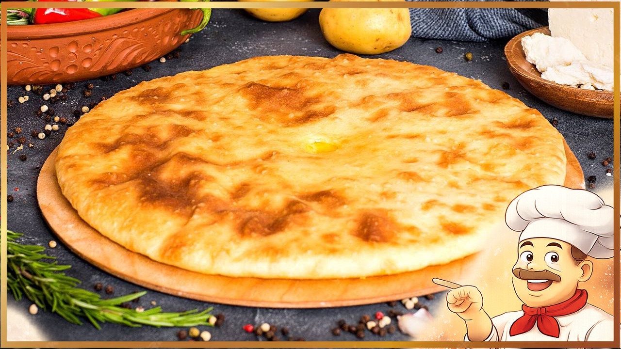 Пирог с картошкой и сыром на сковороде