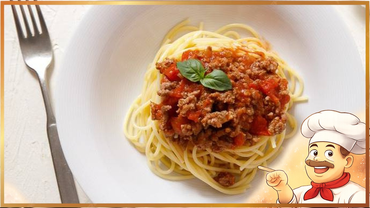 Спагетти с пряным фаршем