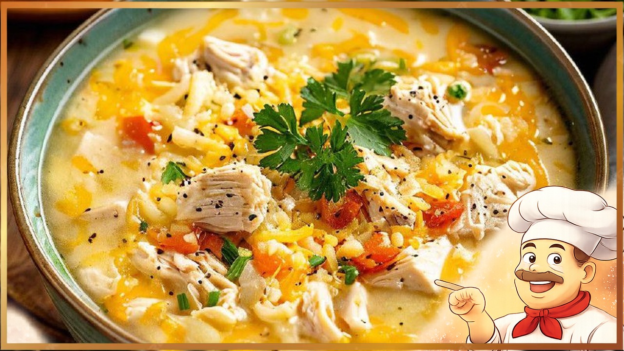 Куриный суп с сыром