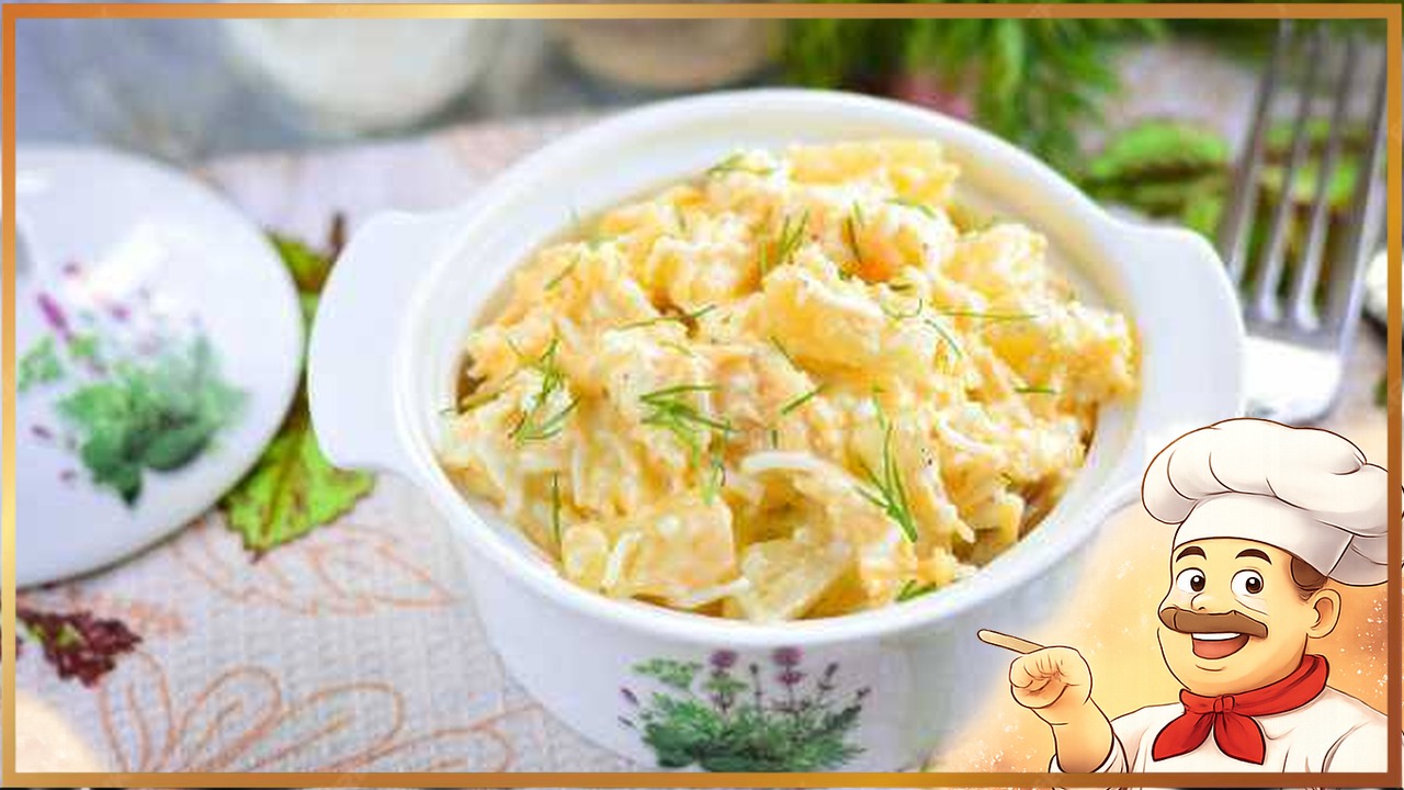 Салат с индейкой и ананасами