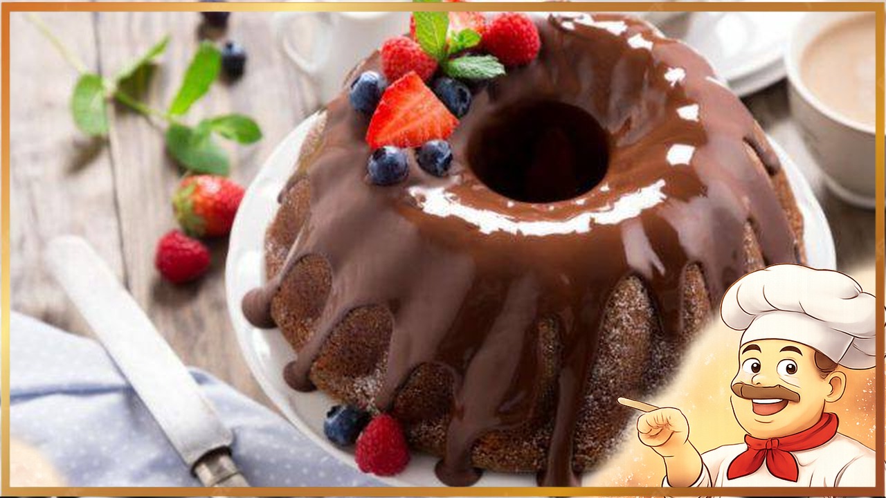 Мандариновый кекс в шоколадной глазури