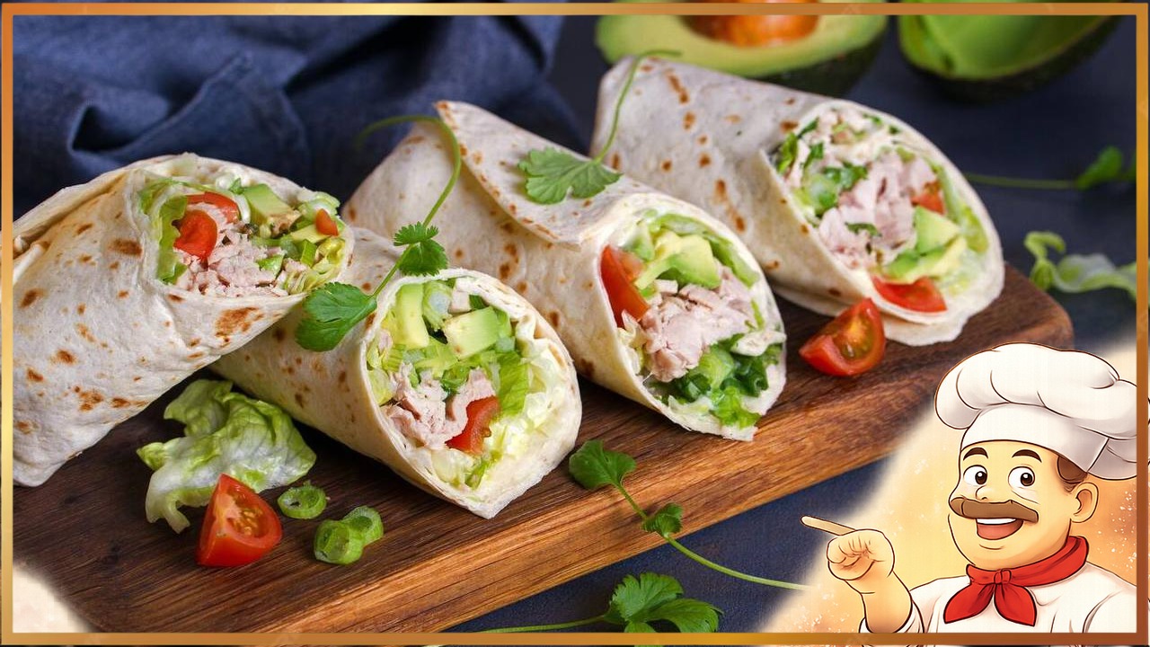 Ролл с курицей и авокадо