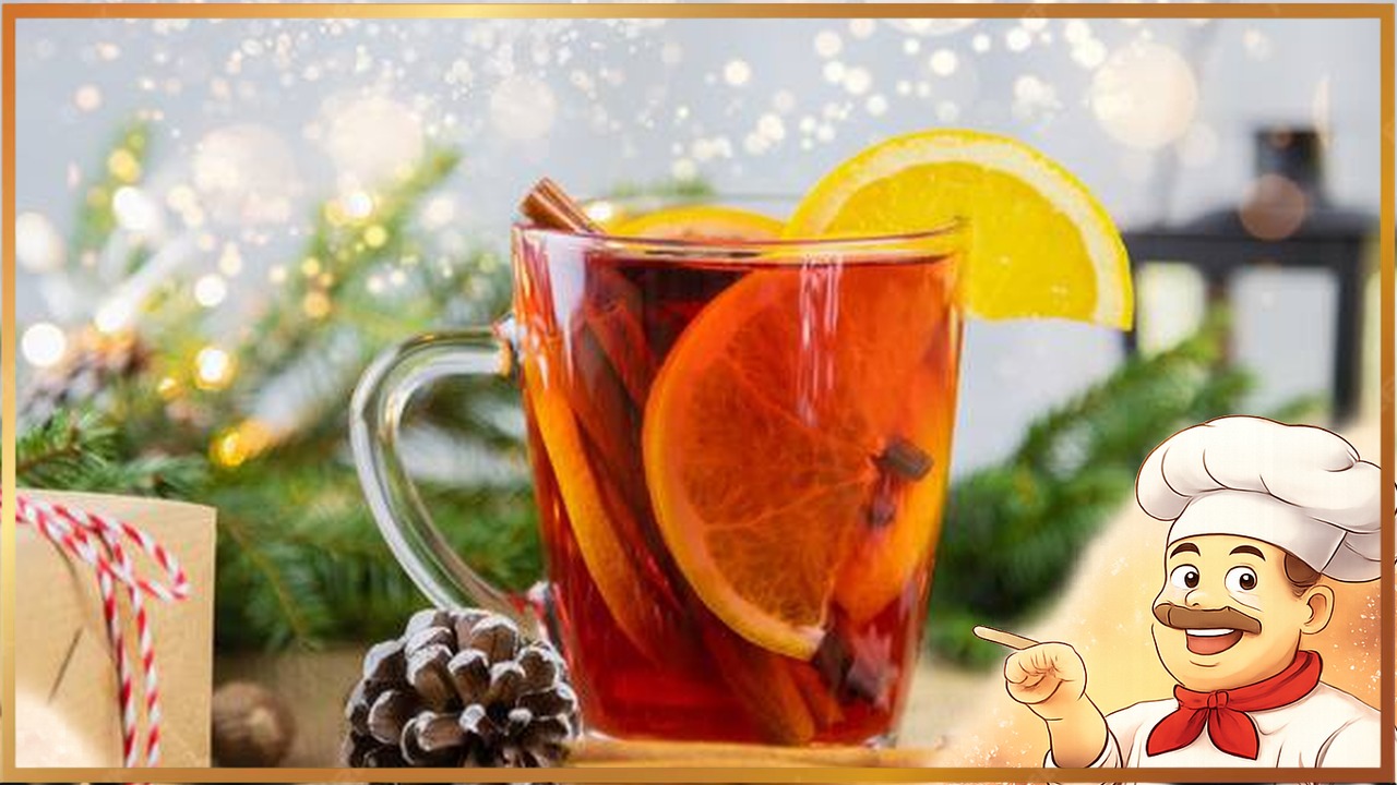 Пунш с яблочным соком, вином и ромом