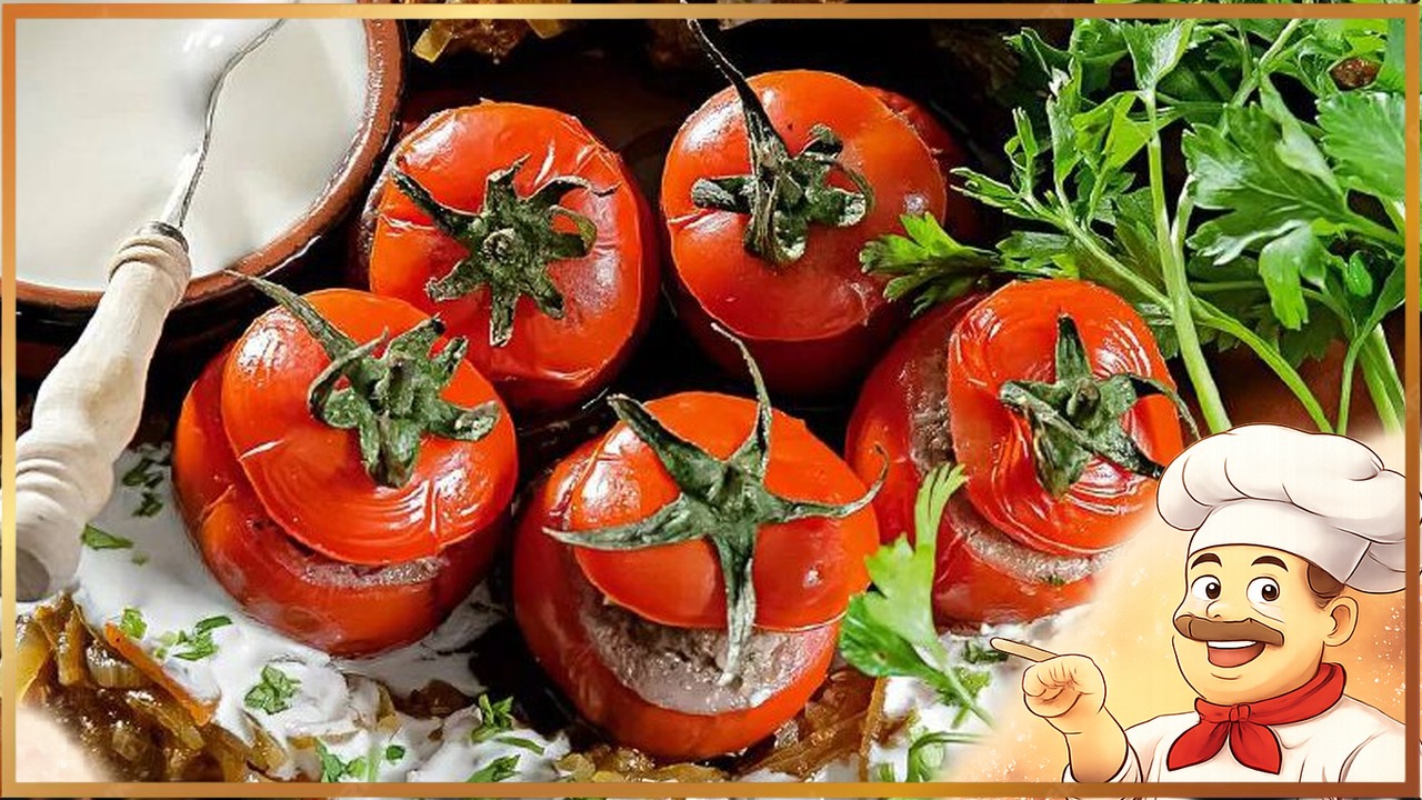 Фаршированные помидоры с бараниной