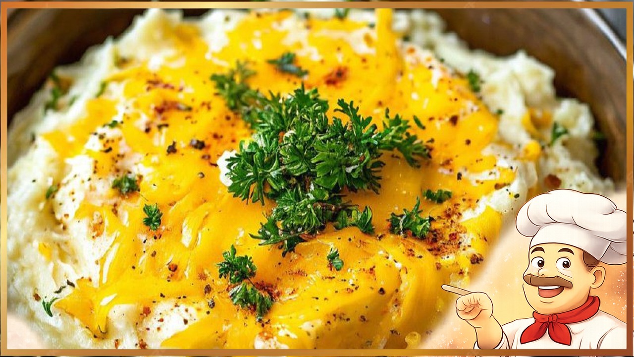 Картофельное пюре с сыром и чесноком