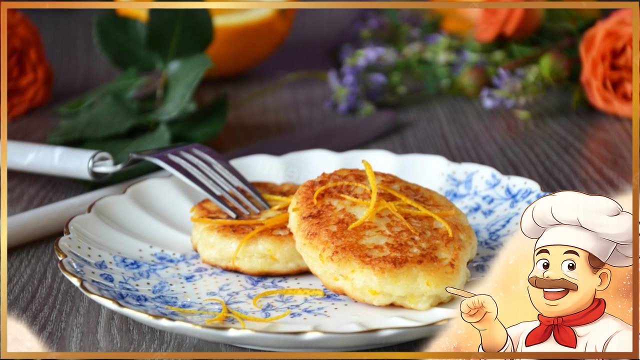 Оладьи с творогом и яблоками