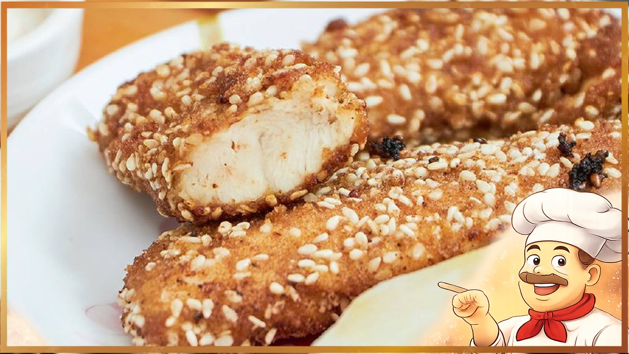 Куриные стрипсы в кунжуте