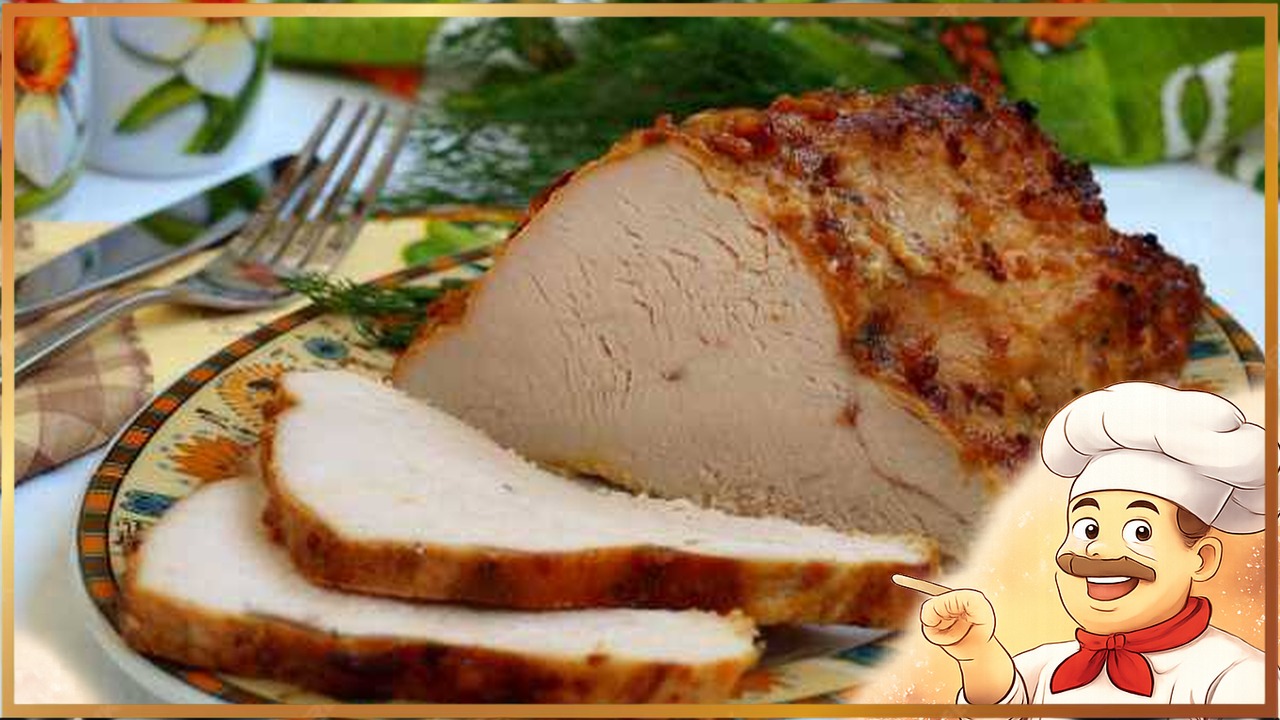 Грудка индейки, запечённая с абрикосовым джемом