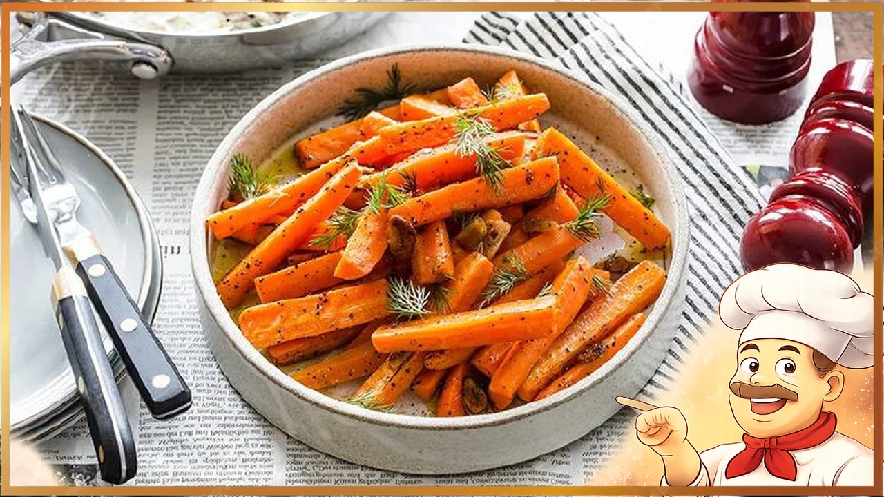 Морковь, запечённая с тимьяном в духовке