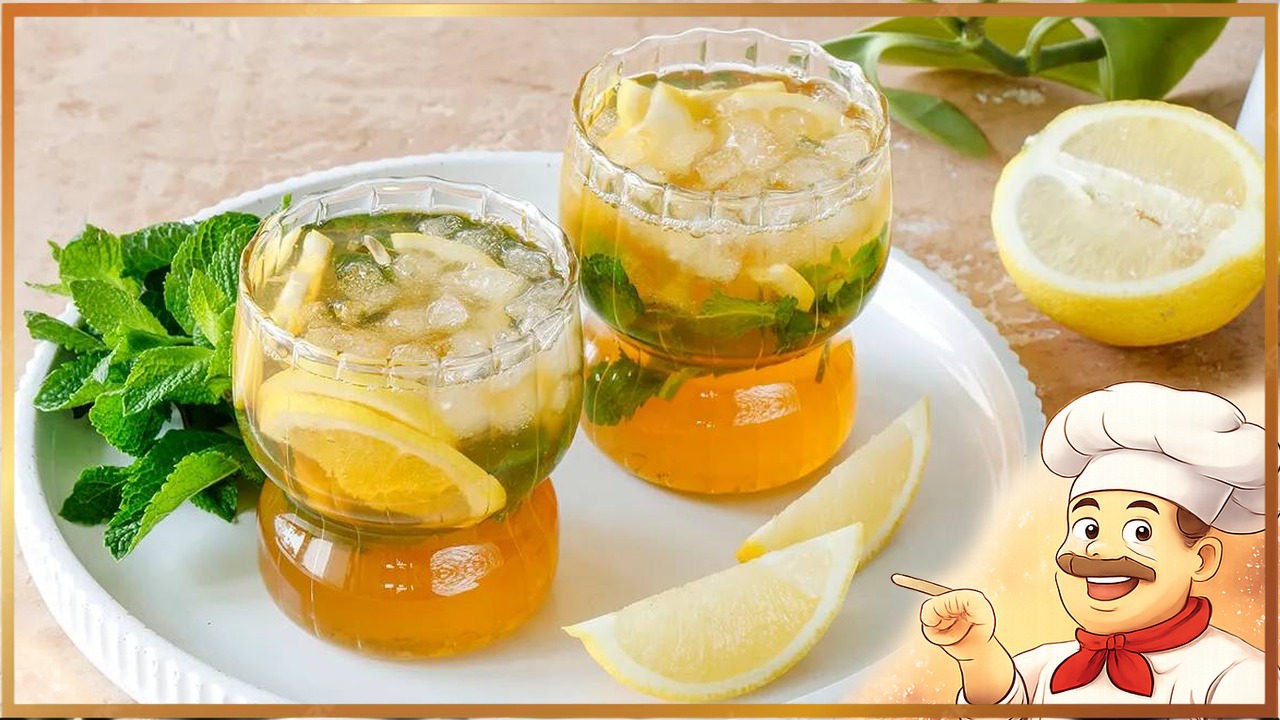 Холодный чай с мятой и соком