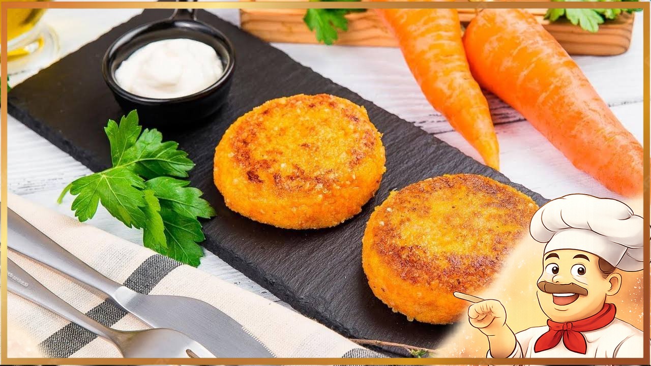Морковные котлеты с манкой