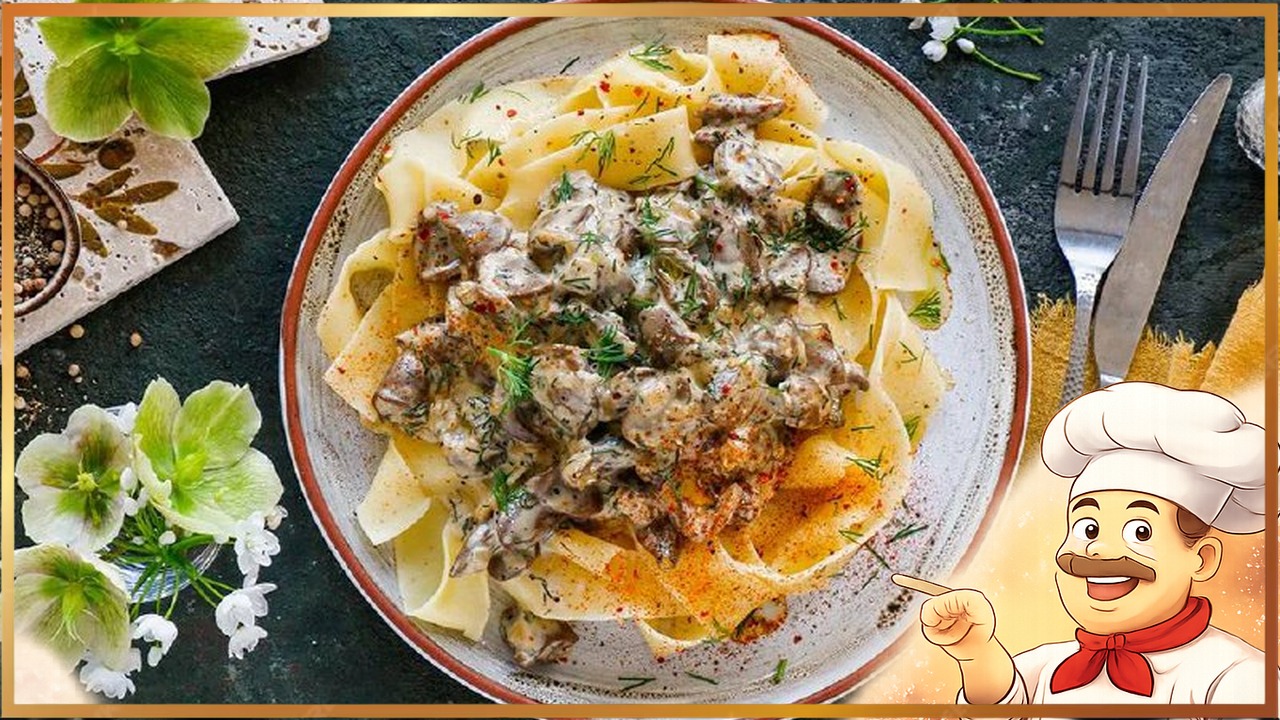 Куриные сердечки с морковью и луком в сметане