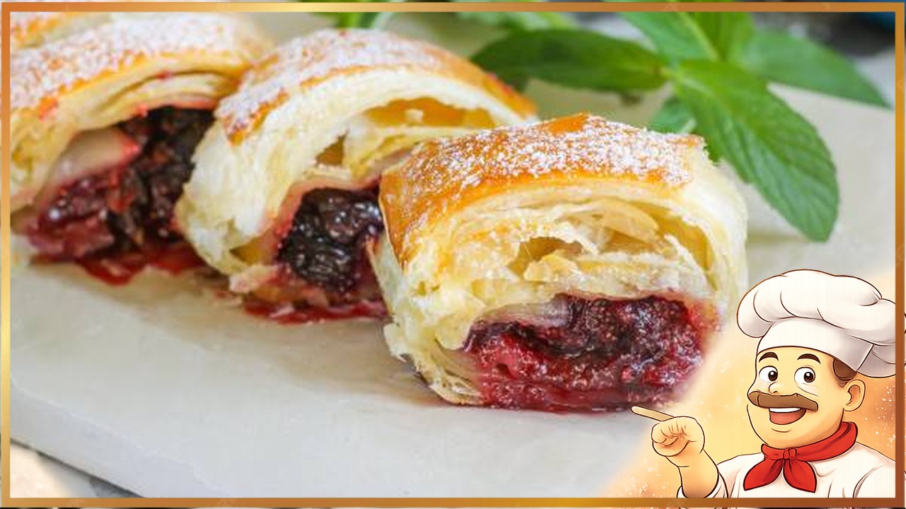 Ленивый вишнёвый штрудель