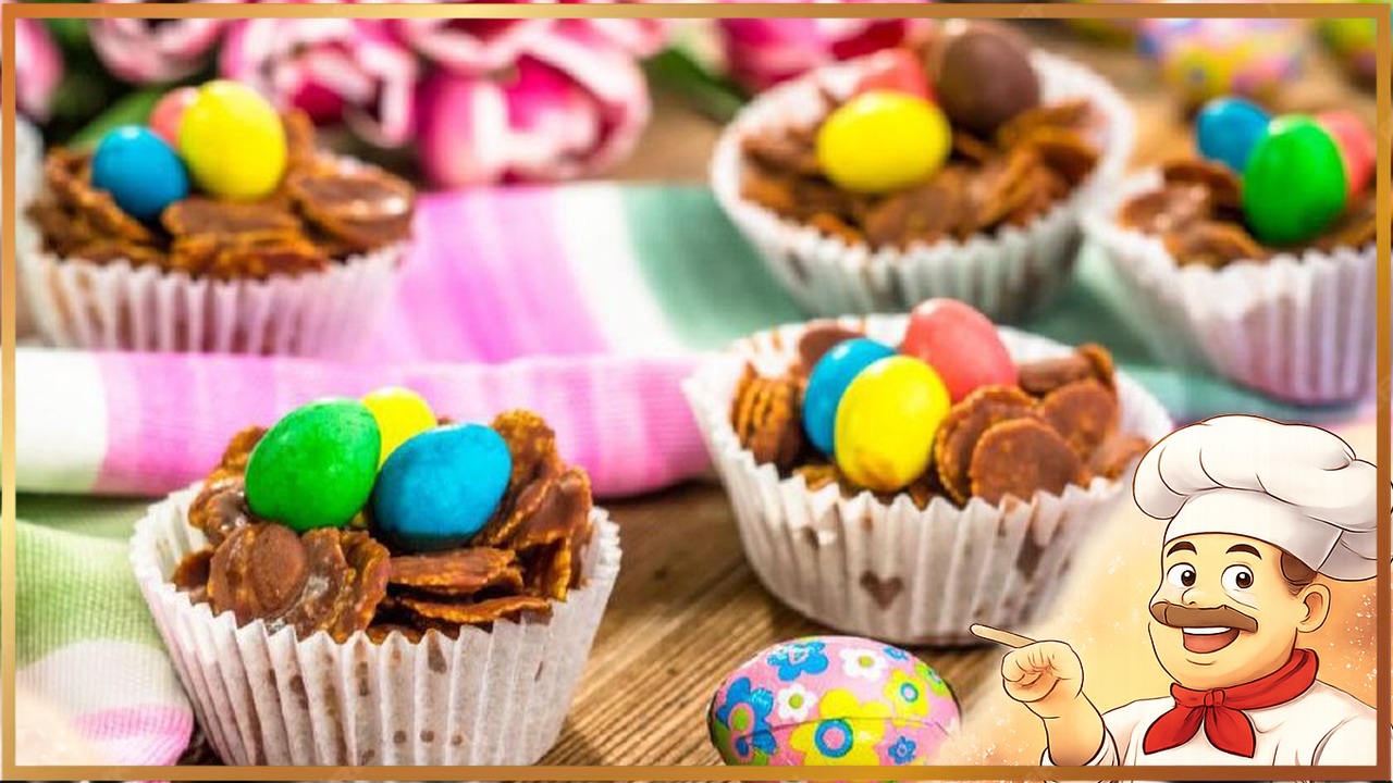 Шоколадные гнёзда к Пасхе