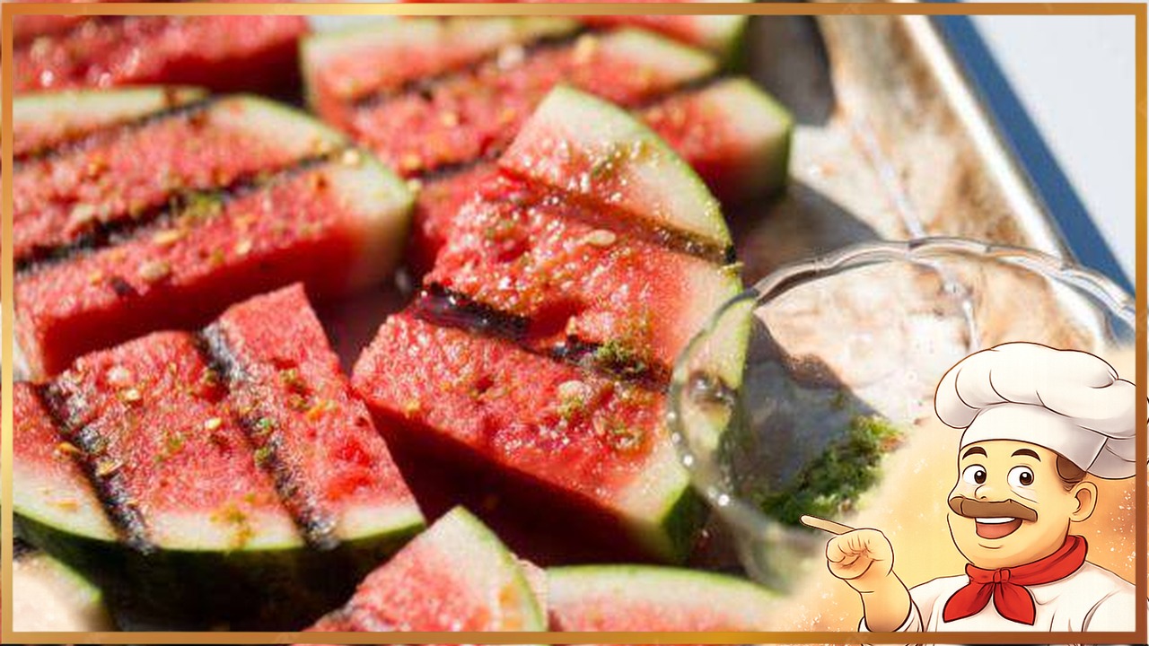 Арбуз на гриле