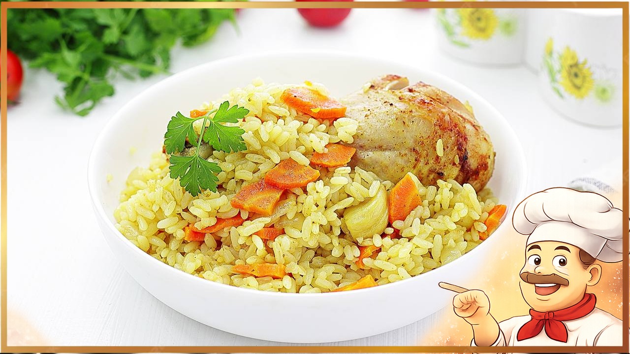 Плов с курицей в рукаве