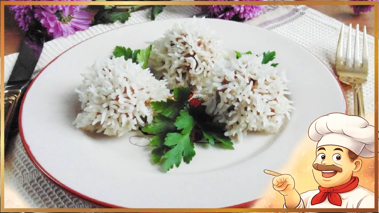 Ежики с рисом на пару